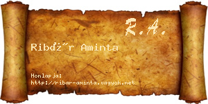 Ribár Aminta névjegykártya